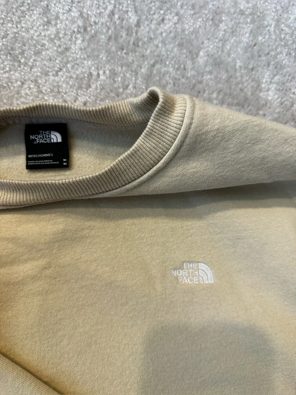 The North Face Small Embroidered Logo Crewneck Sweatshirt - Light Beige